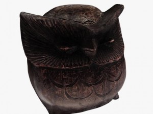 figurine owl wood 3D Model