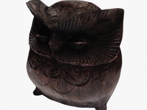 figurine owl wood 3D मॉडल