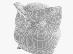 figurine owl wood 3D मॉडल