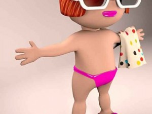 bad the beach girls Modèle 3D