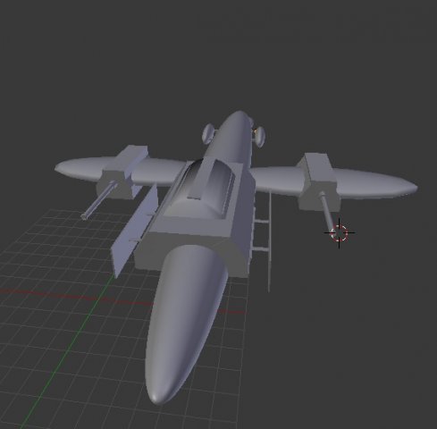 spaceship a1v2 3D Model .c4d .max .obj .3ds .fbx .stl .blend 