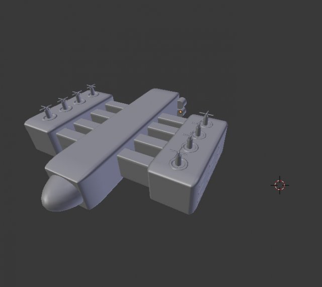 transport spaceship tr1 3D Model .c4d .max .obj .3ds .fbx .stl .blend 