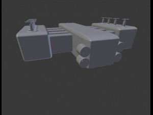 transport spaceship tr1 3D Model