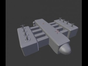 transport spaceship tr1 3D Model