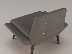 morgan miami lounge chair 3D मॉडल