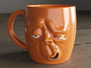 페이스 컵 3D 프린트 모델