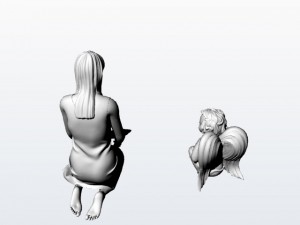 the girl and the angel 3D Print Model