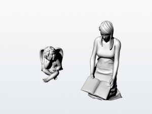 the girl and the angel 3D Print Model