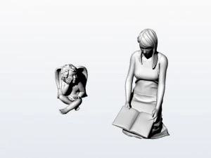 the girl and the angel 3D Print Model