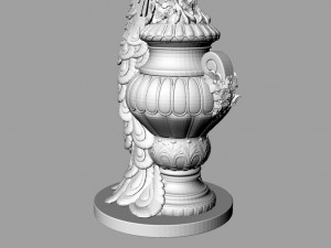 peacock on the vase 3D Model