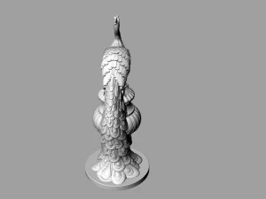 peacock on the vase 3D Model