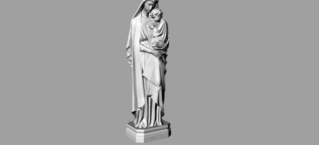 the virgin mary Model 3D .c4d .max .obj .3ds .fbx .stl .blend 