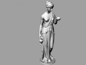 girl with a jug 3D Model
