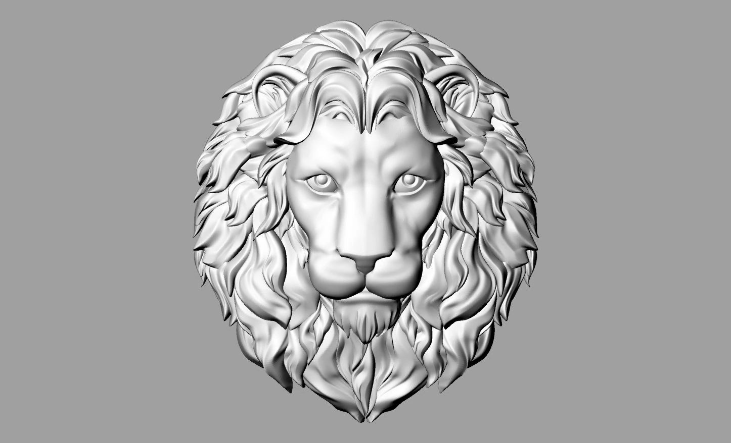 lions head 3D Model .c4d .max .obj .3ds .fbx .stl .blend 