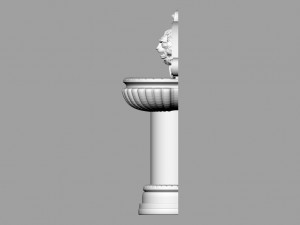 wall lion fountain 3D Model
