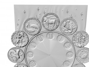 zodiac clock Modello 3D