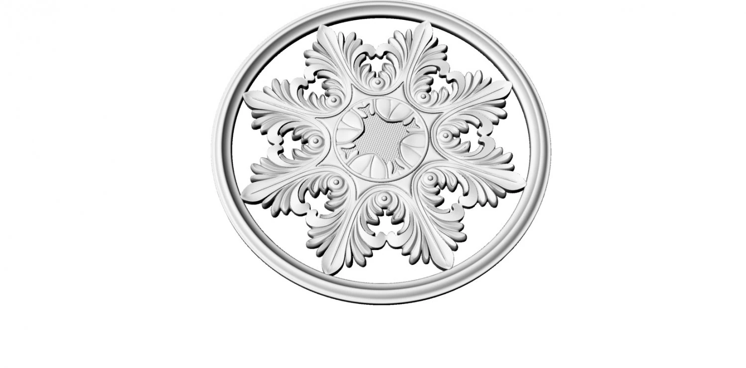 medallion stucco rosette 3D Model .c4d .max .obj .3ds .fbx .stl .blend 