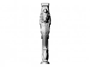 balusters with a lions head 3D Model