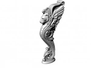 balusters with a lions head 3D Model