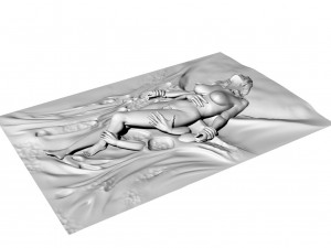 composition with a girl Modello 3D