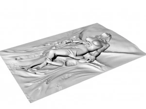 composition with a girl 3D Model