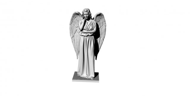 angel girl with wings Modelo 3D .c4d .max .obj .3ds .fbx .stl .blend