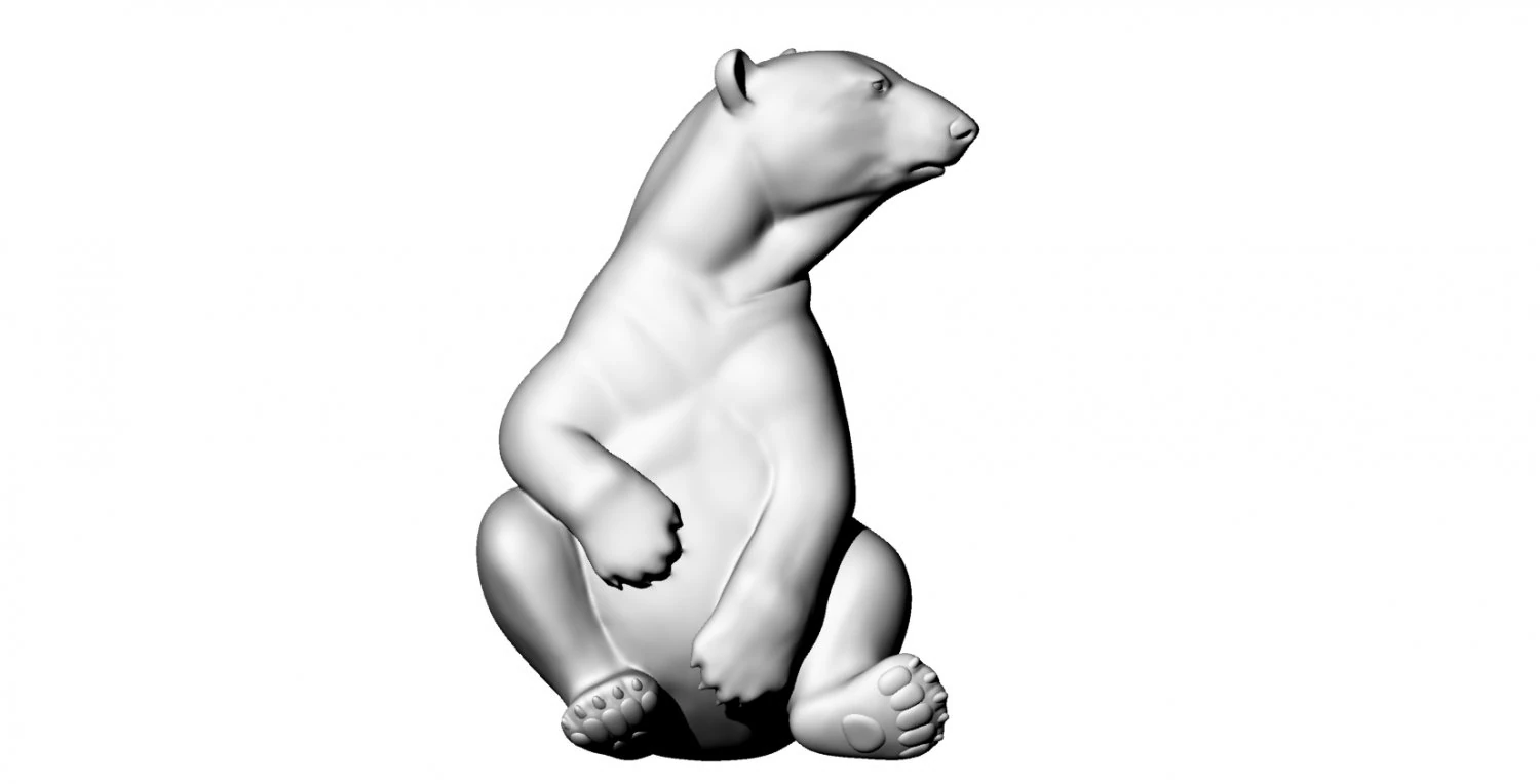 polar bear 3D Model .c4d .max .obj .3ds .fbx .stl .blend 