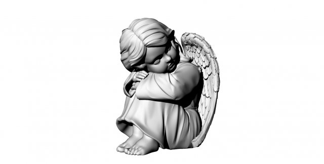 angel girl with wings Modelo 3D .c4d .max .obj .3ds .fbx .stl .blend 