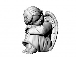 angel girl with wings 3D Model