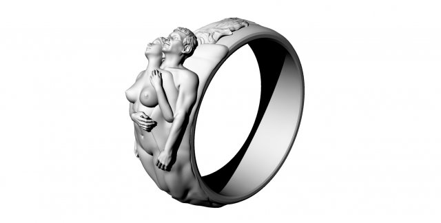 Ring love 3D Model .c4d .max .obj .3ds .fbx .stl .blend 