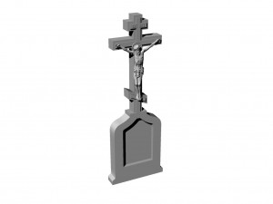 Monument with the crucifixion of Jesus Christ 3D Model