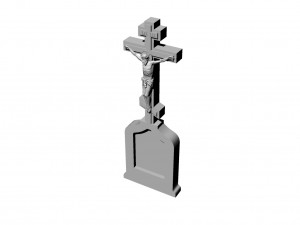 Monument with the crucifixion of Jesus Christ 3D Model