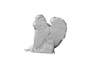 Angel girl bas-relief Modèle 3D