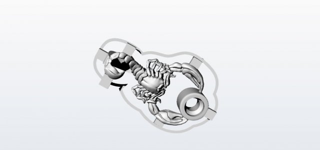 scorpio pendant Model 3D .c4d .max .obj .3ds .fbx .stl .blend 