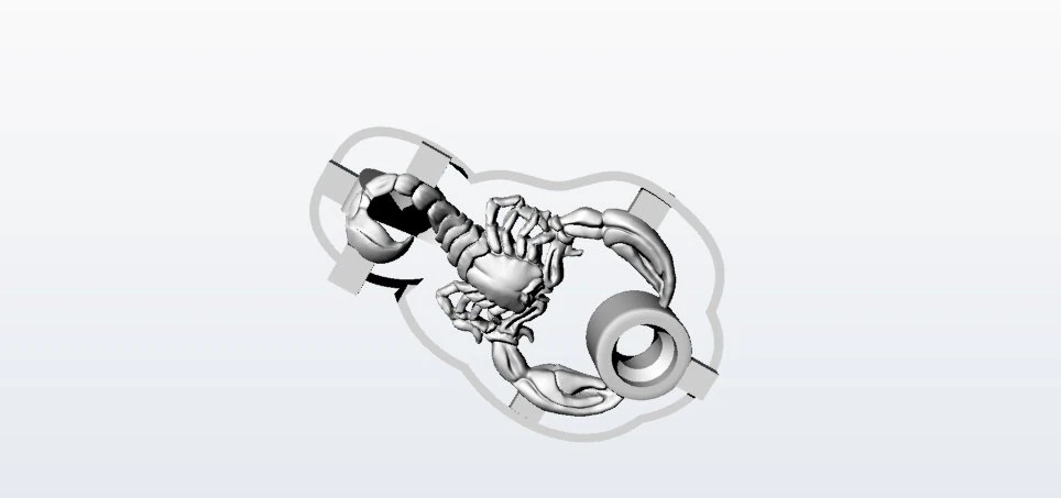 scorpio pendant 3D Model .c4d .max .obj .3ds .fbx .stl .blend