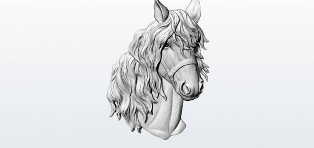 horse head 3D Model .c4d .max .obj .3ds .fbx .stl .blend