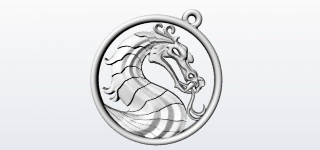 pendant dragon Modello 3D .c4d .max .obj .3ds .fbx .stl .blend 