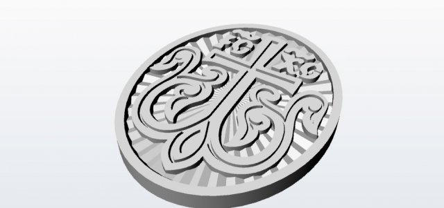 the cross medallion Modello 3D .c4d .max .obj .3ds .fbx .stl .blend 