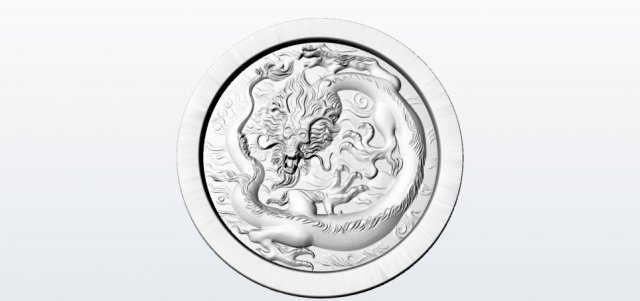 the dragon medallion 3D 모델 .c4d .max .obj .3ds .fbx .stl .blend 