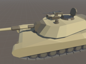 m1 abrams tank cartoon style 3D 模型