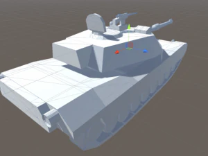 m1 abrams tank cartoon style 3D Model