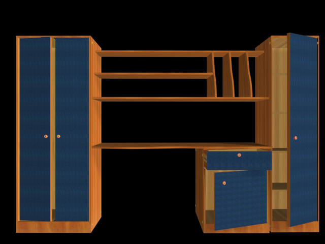 lolita bedroom kids desk 3D Model .c4d .max .obj .3ds .fbx .stl .blend 