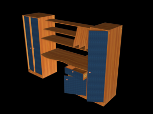 lolita bedroom kids desk 3D Model