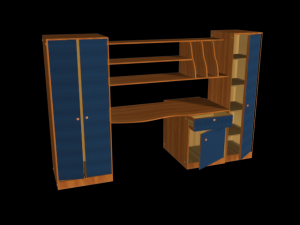 lolita bedroom kids desk 3D Model