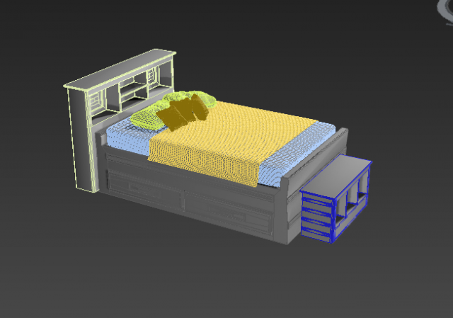 modern bedroom set 3D Model .c4d .max .obj .3ds .fbx .stl .blend 
