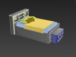 modern bedroom set 3D Model