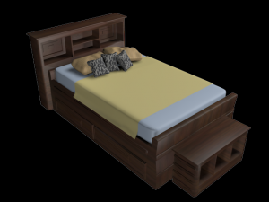 modern bedroom set 3D Model