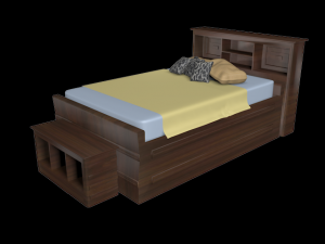 modern bedroom set 3D Model