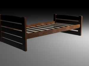 wooden bed 3D Model