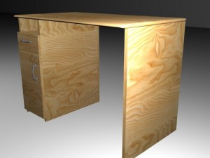 wooden table 3D Model